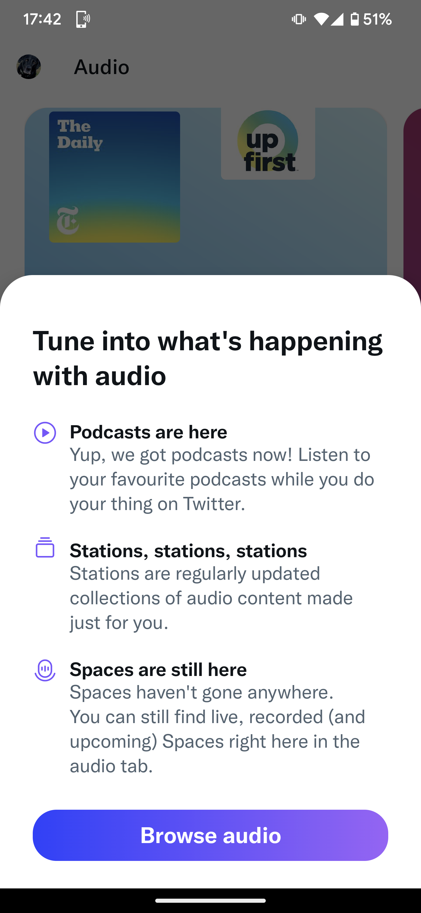 Podcasts in Twitter